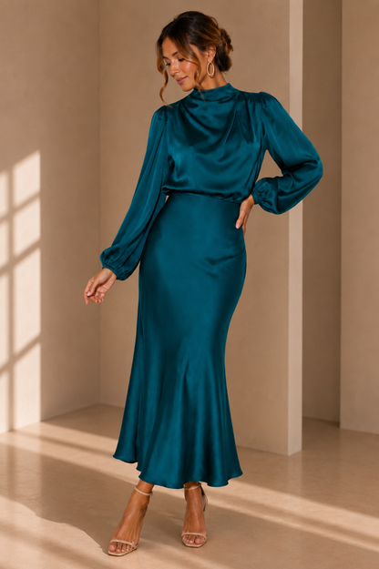 Marlene Satin Maxi Dress