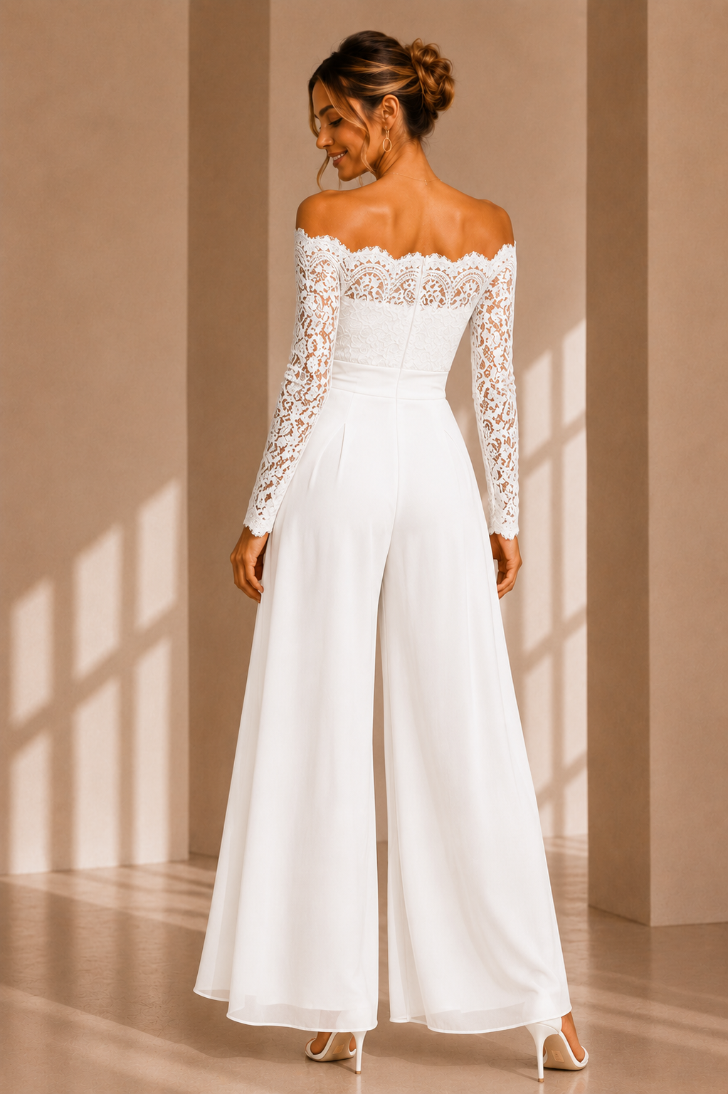 Anneliese Lace Chiffon Jumpsuit