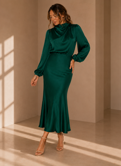 Marlene Satin Maxi Dress