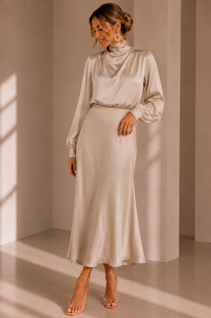 Marlene Satin Maxi Dress