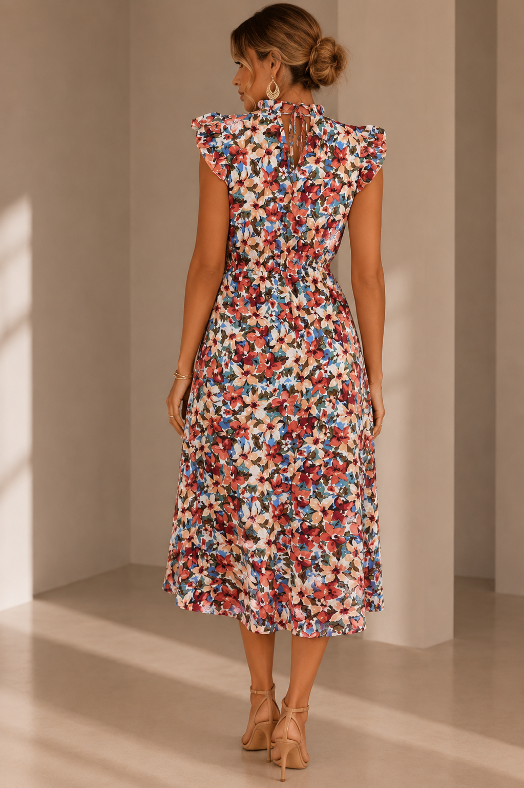 Lena Floral Midi Dress