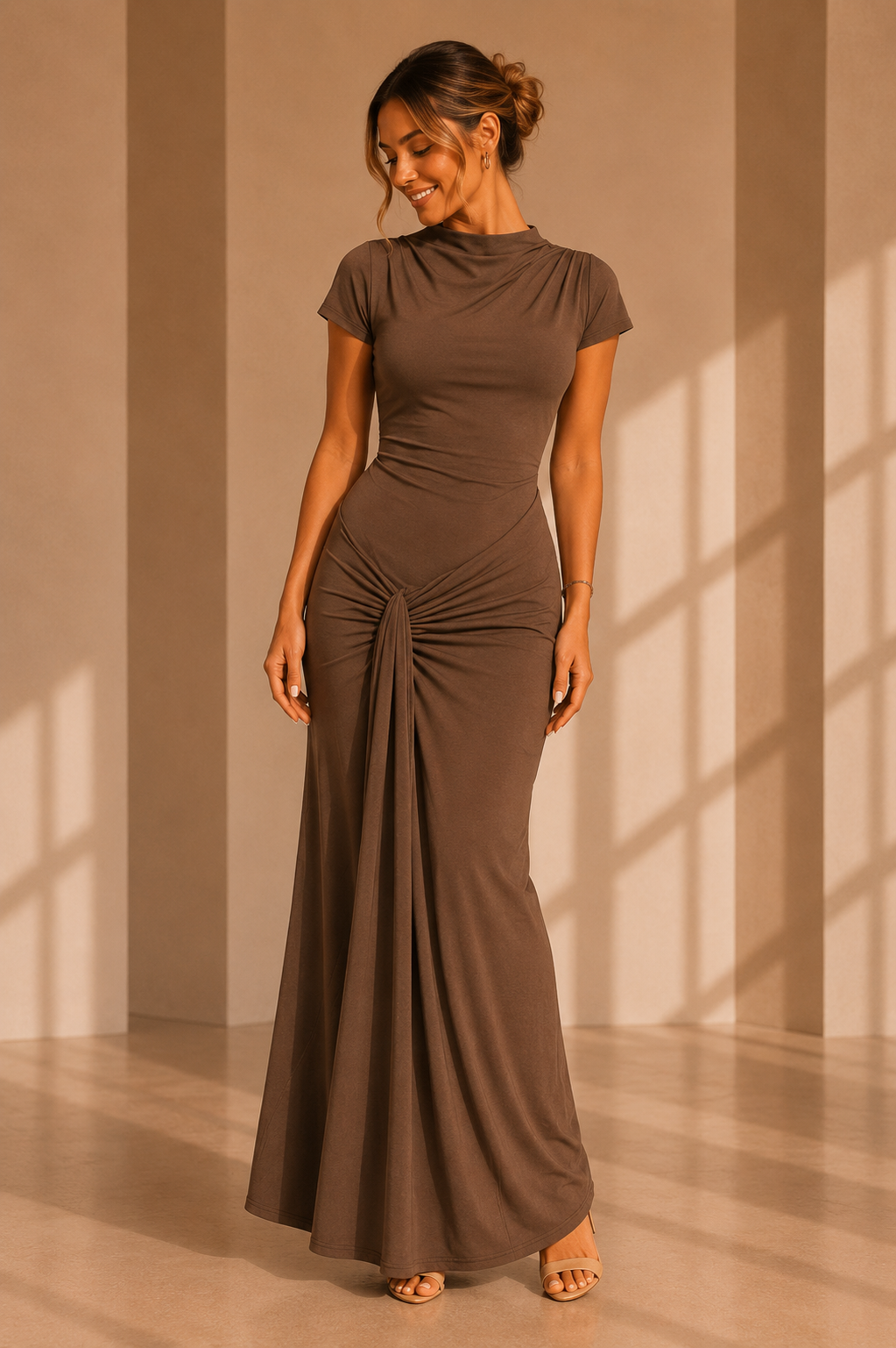 Lotte Pleated Midi Dress