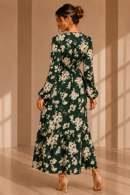 Mila Floral Lace Midi Dress